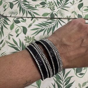 Elegant Black and Silver Bracelet